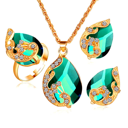 Arabella – conjunto de collar y pendientes con pedrería – foto 2