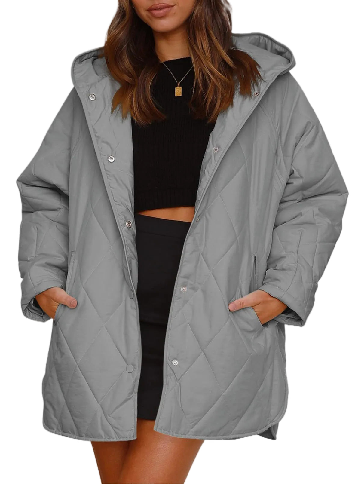 Nerea – chaqueta acolchada ligera con capucha de mujer – foto 4